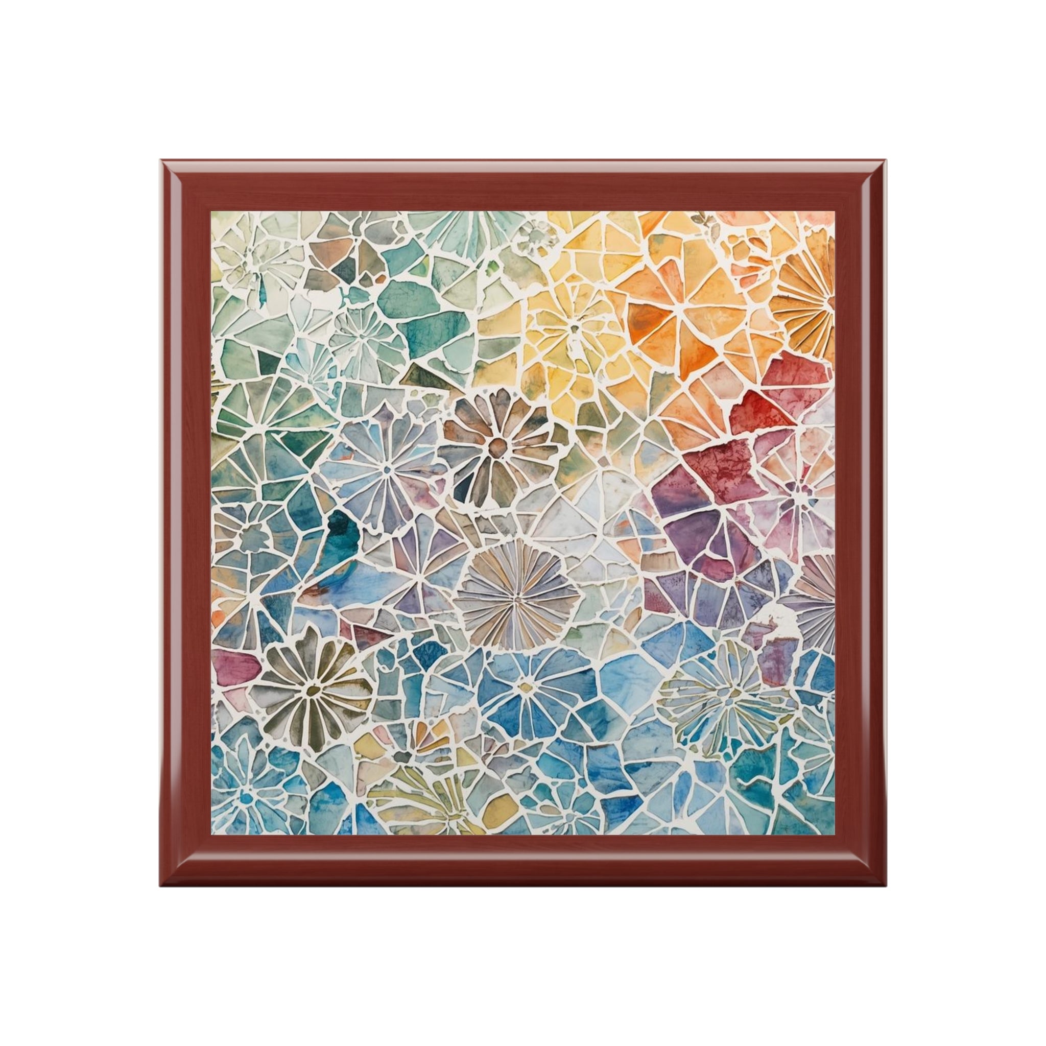 Colorful Floral Jewelry Box Keepsake Organizer Gift for Her - Rosetta Creative Boutique
